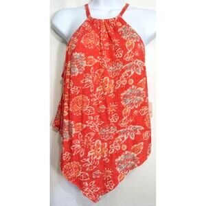 We The Free Free People Red Floral Daisy Red Tank Shirt Size XS NWT